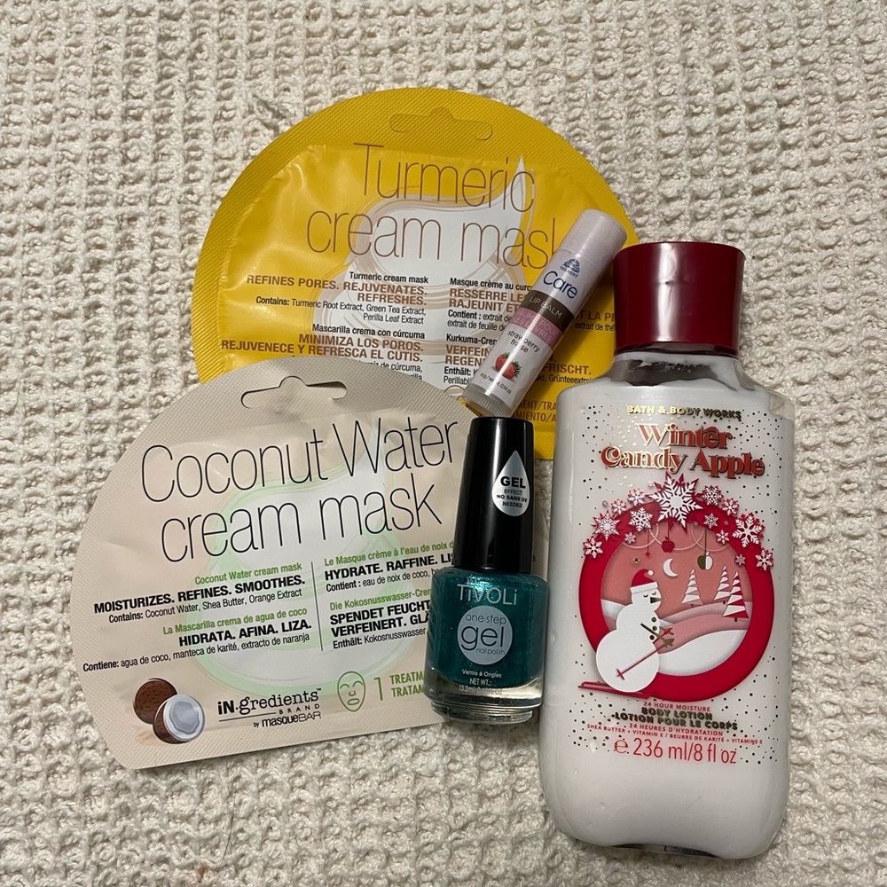 Bath & Body Works, ToVOLi, Masquebar, and Veilment Self Care Kit